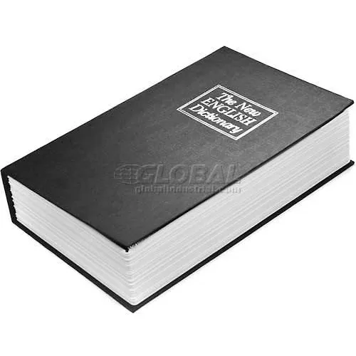 Barska Hidden Dictionary Book Diversion Safe AX11680 with Key, 6-1/4"W x 2-1/4"D x 9-1/2"H, Black - Image 2
