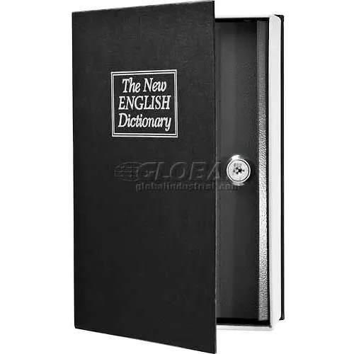 Barska Hidden Dictionary Book Diversion Safe AX11680 with Key, 6-1/4"W x 2-1/4"D x 9-1/2"H, Black - Image 3