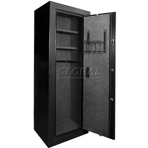 Barska Extra Large Biometric Rifle Safe AX11780 - 19-3/4"W x 16"D x 57"H, Black - Image 2