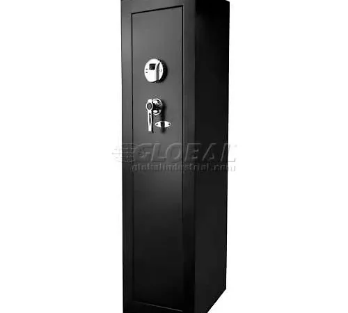 Barska Large Biometric Rifle Safe AX11898 - 13-3/4"W x 13-3/4"D x 57"H, Black