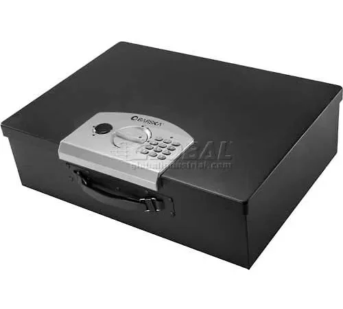 Barska Digital Portable Keypad Safe AX11910 - 17-1/2"W x 12-1/2"D x 5"H, Black