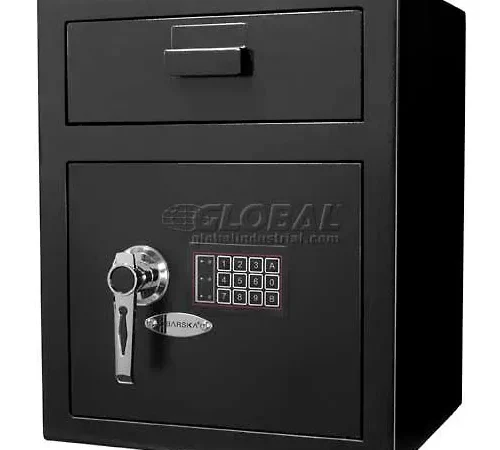 Barska Large Keypad Depository Safe AX11930 - 15-5/16"W x 13-1/2"D x 19"H, Black