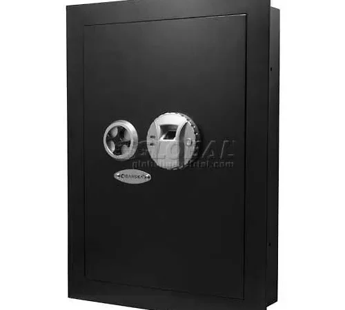 Barska Biometric Wall Safe AX12038 - 15-1/2"W x 3-3/4"D x 20-3/4"H, Black
