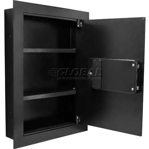 Barska Biometric Wall Safe AX12038 - 15-1/2"W x 3-3/4"D x 20-3/4"H, Black - Image 2