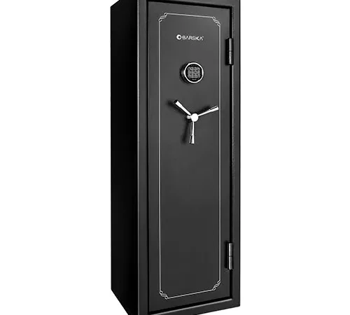 Barska FV-1000 Fire Safe Vault With Electronic Lock AX12216 40-Min Fire Rated 20"x18"x59-1/16" Black