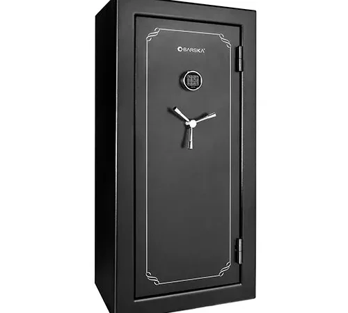Barska FV-2000 Fire Safe Vault With Electronic Lock AX12218 1-Hour Fire Rated 20"x28"x59-1/16" Black