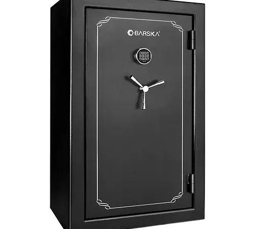 Barska FV-3000 Fire Safe Vault With Electronic Lock AX12220 1-Hour Fire Rated 22"x40"x59-1/16" Black