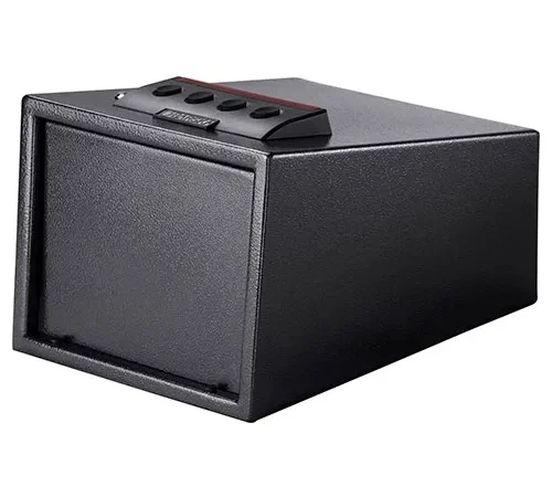 Barska Portable Safe With Biometric Lock AX12432 8-1/2"W x 10-1/2"D x 4-1/2"H Black