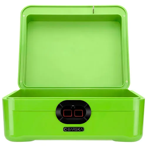 Barska iBox Secure Storage Device With Biometric Lock AX12458 11-1/4" x 11" x 5-1/2" Green - Image 2