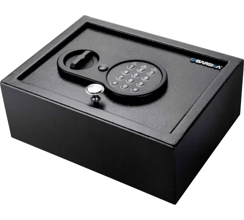 Barska AX12622 Top-Opening Keypad Security Safe - 12"W x 9-1/2"D x 4-1/2"H, 0.21 Cubic Ft.