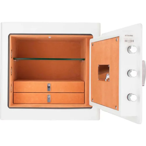 Barska AX13104 White Jewelry Safe - 18"W x 14"D x 17-1/2"H, 1.01 Cubic Ft. - Image 2
