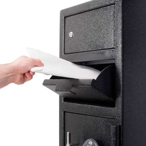 Barska AX13310 Keypad Depository Safe - 14"W x 14"D x 27-1/4"H, 0.72/0.78 Cubic Ft. - Image 3