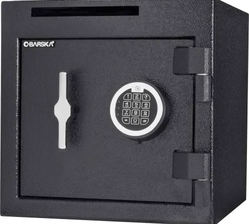 Barska AX13314 Slot Keypad Depository Safe - 14"W x 14"D x 14"H, 1.12 Cubic Ft.