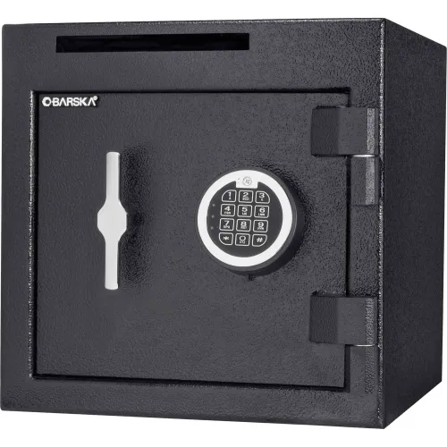 Barska AX13314 Slot Keypad Depository Safe - 14"W x 14"D x 14"H, 1.12 Cubic Ft.