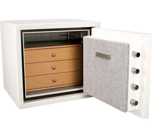 Barska? Keypad Fireproof Jewelry Safe 1.91 Cubic Feet, 18-9/10"W x 21-3/7"D x 19-4/7"H - White