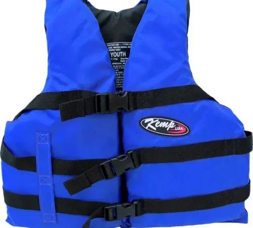Kemp Youth Universal Life Vest, Royal Blue & Black, 20-002-YOUTH-BLU