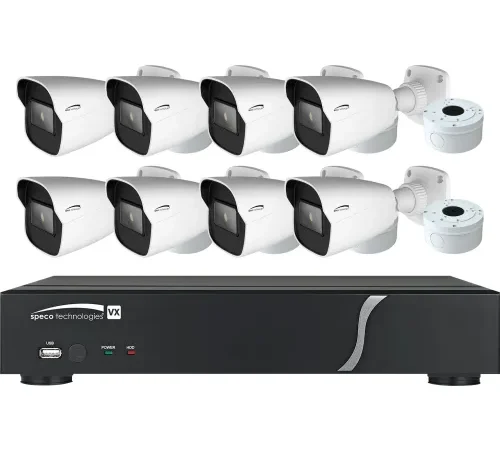 Speco ZIPT88B2 8-Channel HD-TVI DVR and 8 Bullet Camera Kit, 2TB