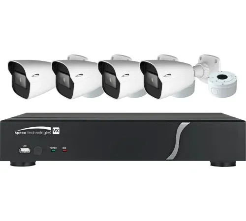 Speco ZIPT4D1 4-Channel HD-TVI DVR and 4 Bullet Camera Kit, 1TB