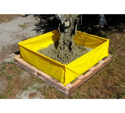 UltraTech 3512 Ultra-Aqua Staging Pool YellowConcrete Washout Berm, 48"L x 48"W x 14"H
