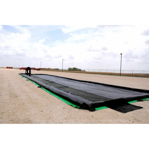 UltraTech 8344 Ultra-Containment Berm, Track Belts, 30" x 66', Set of 2, Green, 18 oz. PVC - Image 2