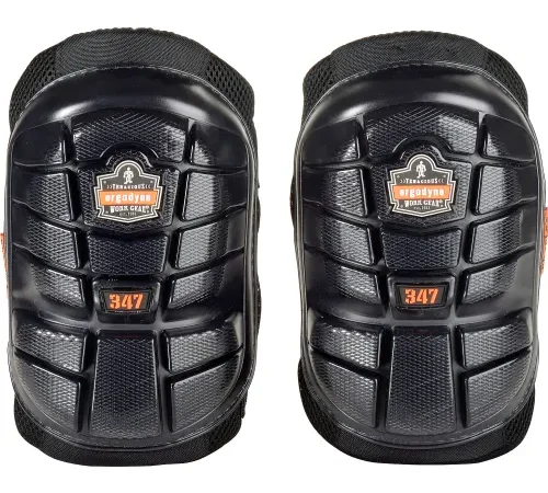 Ergodyne? ProFlex? 347 Lightweight Gel Knee Pads, Long Cap, Black, 18447