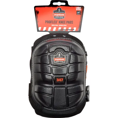 Ergodyne ProFlex 347 Lightweight Gel Knee Pads, Long Cap, Black, 18447 - Image 3