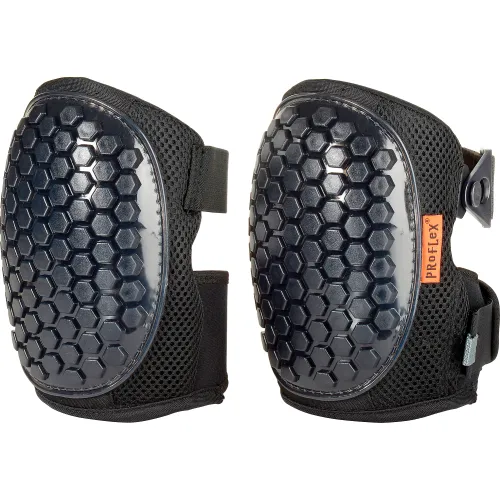 Ergodyne ProFlex 367 Lightweight Gel Knee Pads, Round Cap, Black, 18467 - Image 2