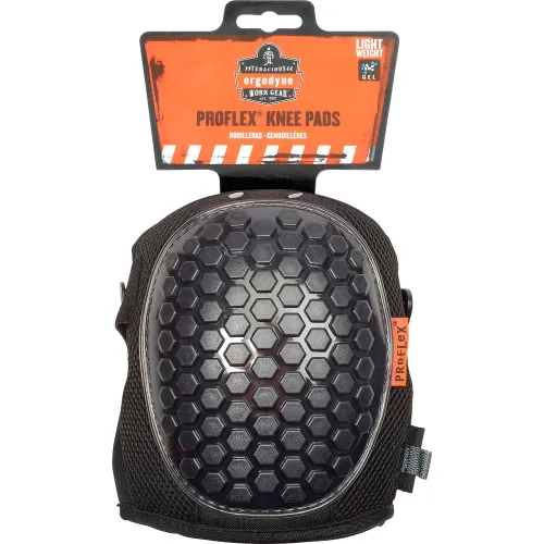 Ergodyne ProFlex 367 Lightweight Gel Knee Pads, Round Cap, Black, 18467 - Image 3
