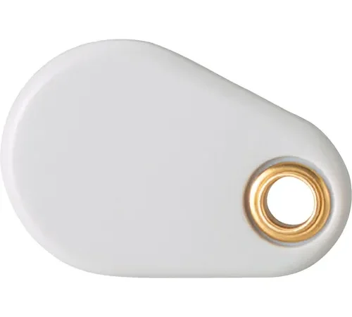 Speco Proximity Key Ring Tag, White, 25/PK, 1-1/2"L x 1-3/16"W x 1/8"H