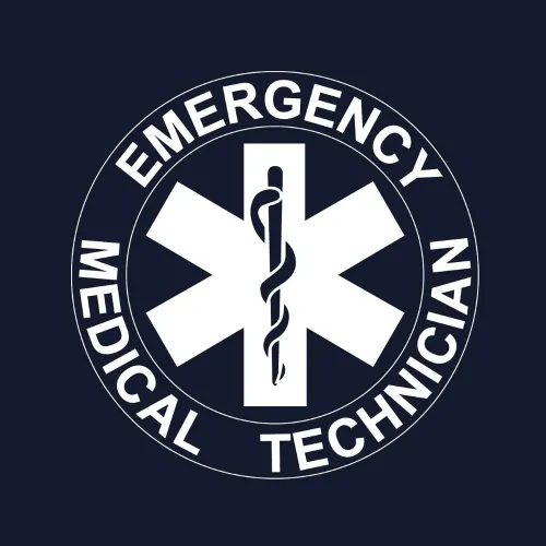 Kemp USA Navy Size Large EMT Shirt Printed Front And Back - Image 2