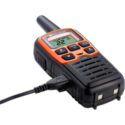 Midland X Talker Walkie Talkie Set, 2-1/50"W x 1-3/10"D x 6-1/10"H, Black, Pack of 2 - Image 3