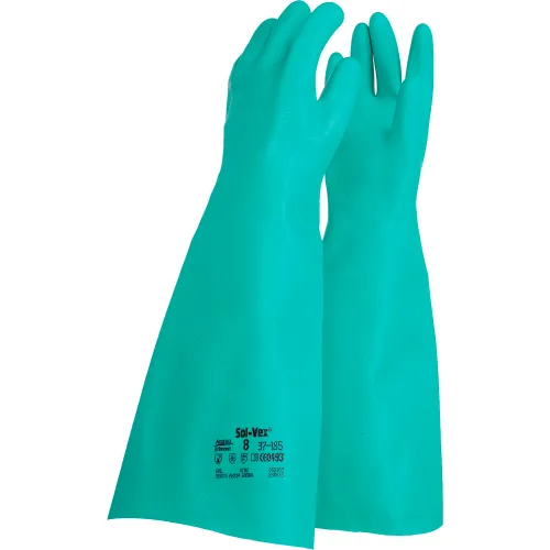 Sol-Vex® Unsupported Nitrile Gloves, Ansell 37-185-11 - Pkg Qty 12