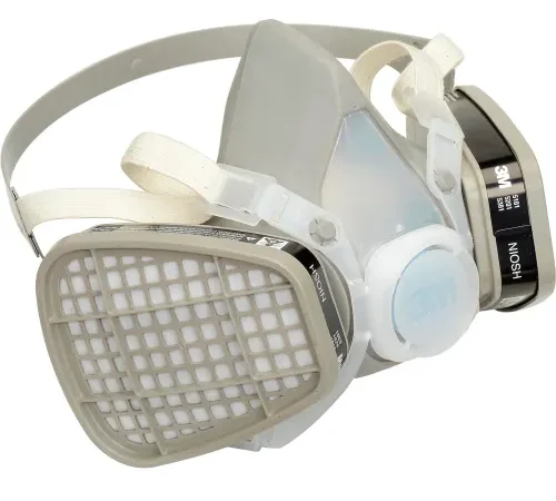 3M half-face respirator with dual filters