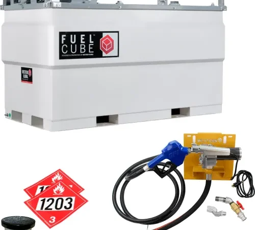 Western Global? FuelCube" Gasoline Stationary Fuel Storage Tank, 115V, 528 Gallon Capacity