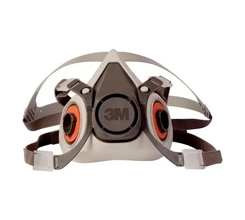 3M half-face respirator mask with straps