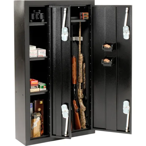 Homak 8-Gun Double Door Steel Security Gun Safe HS30136028 - 32" x 10" x 57", Black - Image 3