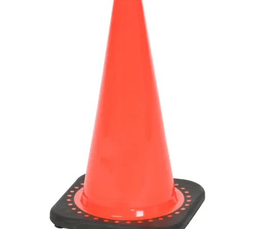 18" Traffic Cone, Non-Reflective, Orange W/ Black Base, 3 lbs, 03-500-05