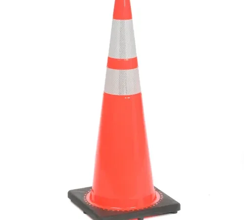 Cortina, 36" Traffic Cone, Reflective, Orange W/ Black Base, 10 lbs - Pkg Qty 4
