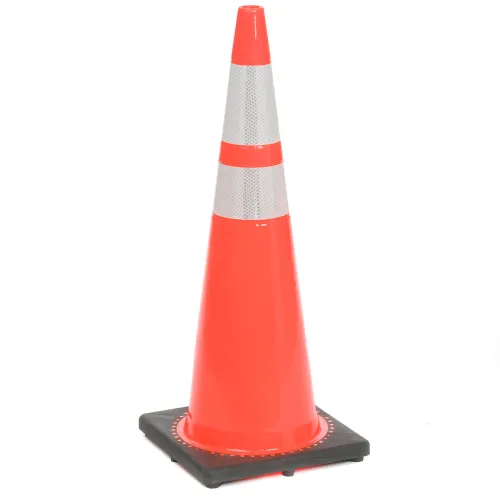Cortina, 36" Traffic Cone, Reflective, Orange W/ Black Base, 10 lbs - Pkg Qty 4