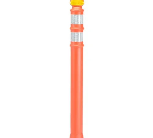 49" Orange Ez Grab Delineator Post W/2ea 3" Hi Reflective