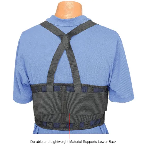 Standard Back Support Belt, Adjustable Suspenders, Small, 28-32" Waist Size