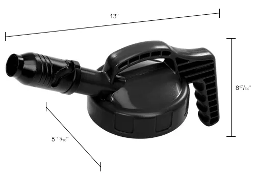 Oil Safe Stumpy Pour Spout Lid, Black, 100501 - Image 5
