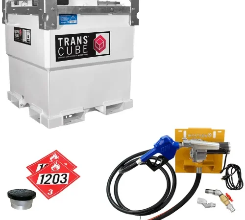 Western Global 251 Gallon TransCube Gasoline Transportable Fuel Storage Tank, 115V / 12GPM Pump Kit