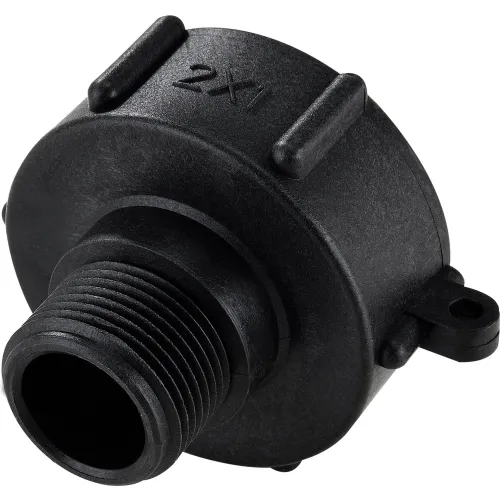 Global Industrial" Polypropylene S60x6 Female Buttress x 1" Male BSP Pipe Thread Adapter - Image 2
