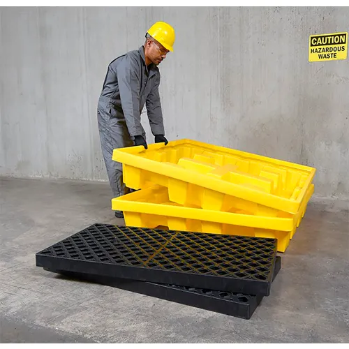 UltraTech Ultra-Spill Pallet 1230 P4 - Nestable - Yellow with No Drain - Image 2
