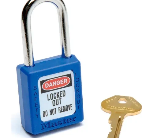 Master Lock® Safety 410 Series Thermoplastic Padlock, Blue, 410BLU
