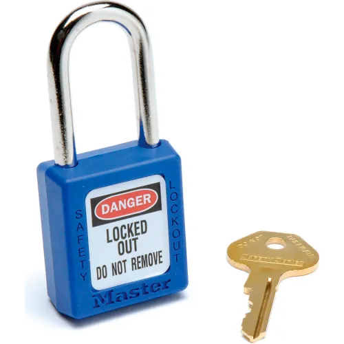Master Lock® Safety 410 Series Thermoplastic Padlock, Blue, 410BLU