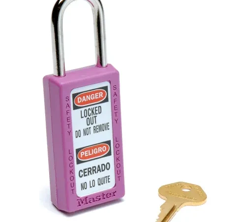 Master Lock® Safety 411 Series Zenex" Thermoplastic Padlock, Purple, 411PRP