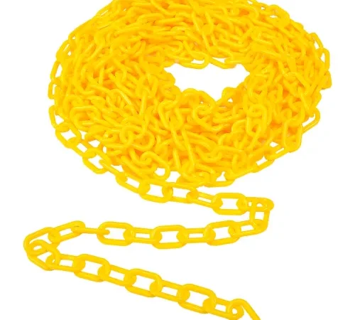 Mr. Chain® Heavy Duty Plastic Barrier Chain, 2" x 50'L, Yellow