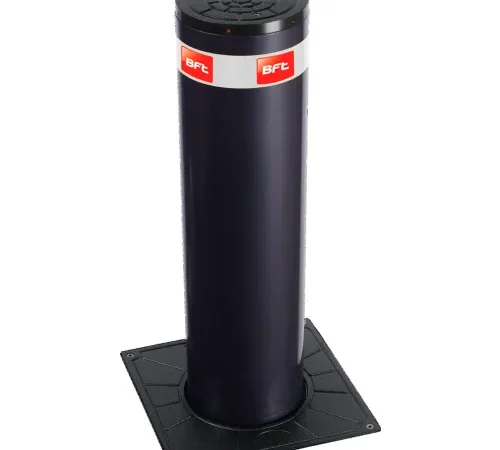 BFT Automated Retractable Security Bollard, 7-5/8" Dia., Black